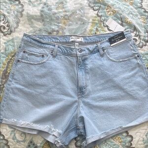 Abercrombie & Fitch Light Blue Denim Dad Shorts